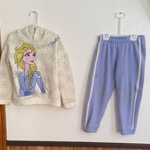 Frozen Kids Matching Set - Cream and Purple
